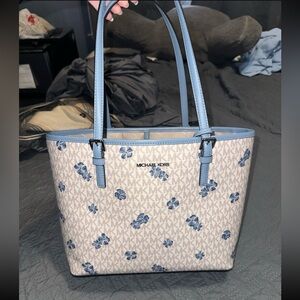 Michael Kors Blue Flower Tote Purse
